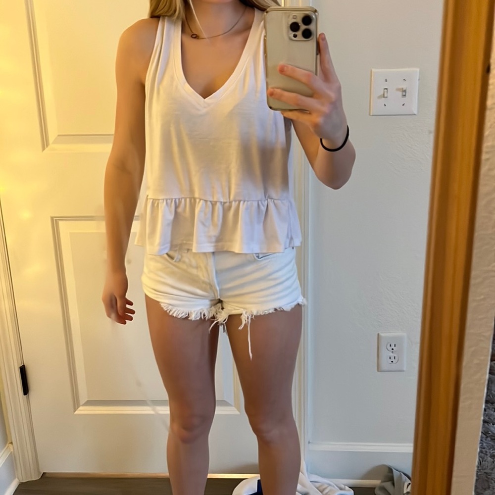 white babydoll tank